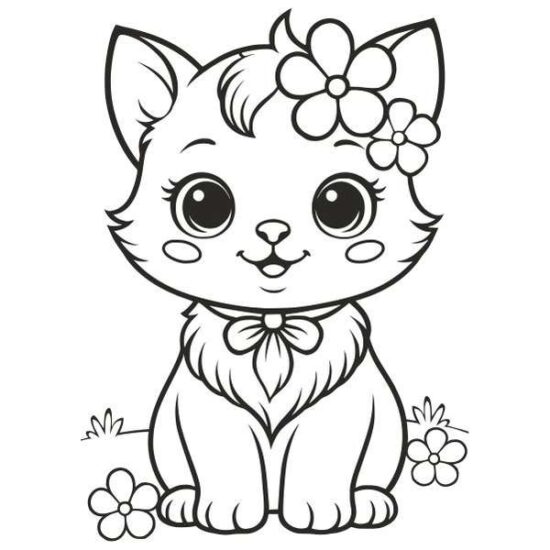 Virágos cica homokkép