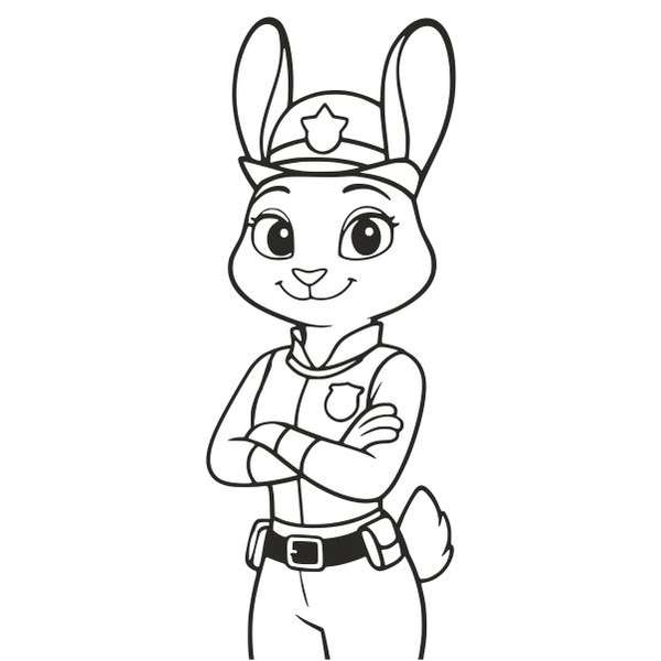 Rendőr nyuszi homokkép