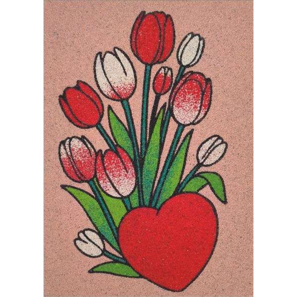 Szíves tulipán homokkép - Image 2