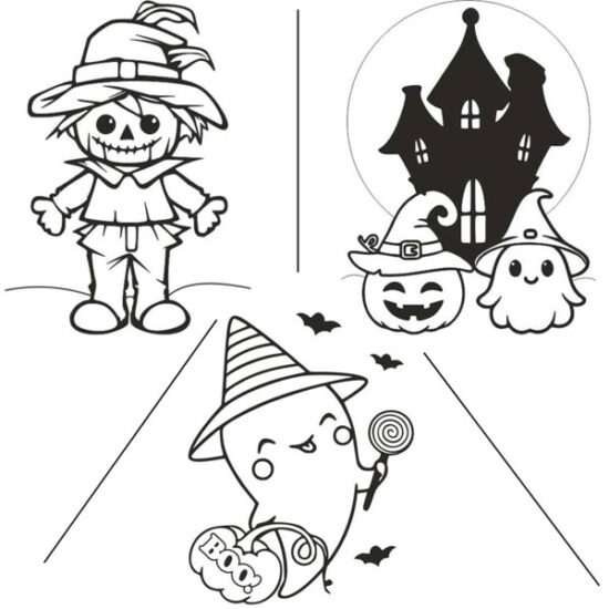 Halloweeni rémisztő homokkép csomag (3 kép)