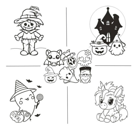 Halloweeni homokkép csomag (4+1 kép)